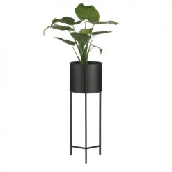 Mica Decorations Pots, Cache-pots Et Jardinières D'extérieur 2 Cache-pots Et Pieds En Métal Noir H79 -Parasols Soldes Magasin 2 cache pots et pieds en metal noir h79 5