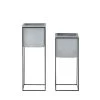 Maisons Du Monde Pots, Cache-pots Et Jardinières D'extérieur 2 Cache-pots Gris Clair Et Pieds En Métal Noir H77 -Parasols Soldes Magasin 2 cache pots gris clair et pieds en metal noir h77 1000 13 0 191552 1