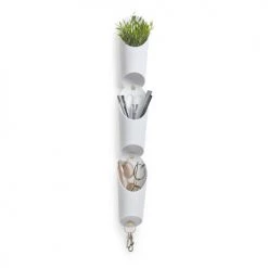 Umbra Pots, Cache-pots Et Jardinières D'extérieur 3 Pots De Fleurs Suspendus Combinables, Blanc