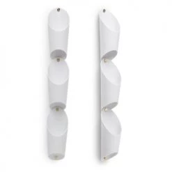 Umbra Pots, Cache-pots Et Jardinières D'extérieur 3 Pots De Fleurs Suspendus Combinables, Blanc -Parasols Soldes Magasin 3 pots de fleurs suspendus combinables blanc 5