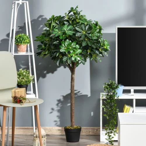 Outsunny Plantes D'intérieur Et Fleurs D'intérieur Arbre Artificiel Alstonia H1,2m 4 Outsunny Plantes D'intérieur Et Fleurs D'intérieur Arbre Artificiel Alstonia H1,2m – Image 2