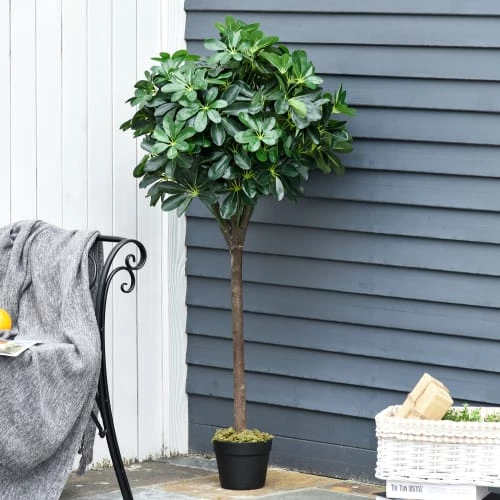 Outsunny Plantes D'intérieur Et Fleurs D'intérieur Arbre Artificiel Alstonia H1,2m 6 Outsunny Plantes D'intérieur Et Fleurs D'intérieur Arbre Artificiel Alstonia H1,2m – Image 4