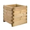Jardipolys Pots, Cache-pots Et Jardinières D'extérieur Bac à Fleurs Carré En Bois De Pin 50x50 -Parasols Soldes Magasin bac a fleurs carre en bois de pin 50x50 1