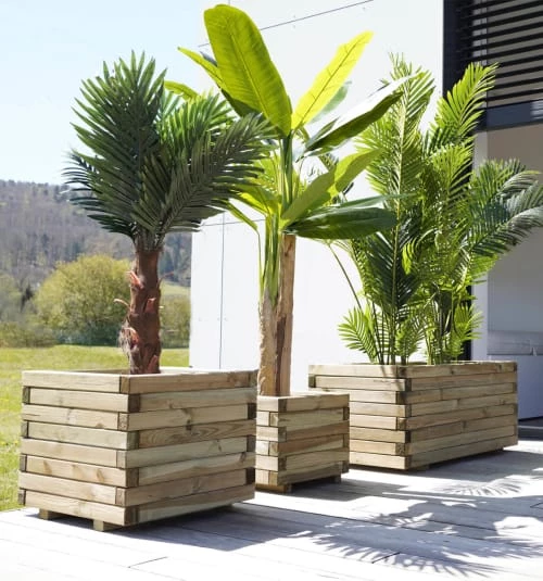 Jardipolys Pots, Cache-pots Et Jardinières D'extérieur Bac à Fleurs Carré En Bois De Pin 50x50cm 4 Jardipolys Pots, Cache-pots Et Jardinières D'extérieur Bac à Fleurs Carré En Bois De Pin 50x50cm – Image 2