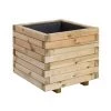 Jardipolys Pots, Cache-pots Et Jardinières D'extérieur Bac à Fleurs Carré En Bois De Pin 50x50cm -Parasols Soldes Magasin bac a fleurs carre en bois de pin 50x50cm