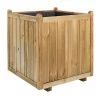 Jardipolys Pots, Cache-pots Et Jardinières D'extérieur Bac à Fleurs Carré En Bois De Pin 70x70 -Parasols Soldes Magasin bac a fleurs carre en bois de pin 70x70 1
