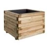 Jardipolys Pots, Cache-pots Et Jardinières D'extérieur Bac à Fleurs Carré En Bois De Pin 80x80cm -Parasols Soldes Magasin bac a fleurs carre en bois de pin 80x80cm