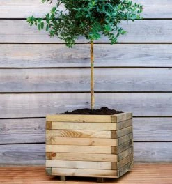 Jardipolys Pots, Cache-pots Et Jardinières D'extérieur Bac à Fleurs Carré En Bois De Pin 80x80cm -Parasols Soldes Magasin bac a fleurs carre en bois de pin 80x80cm 4