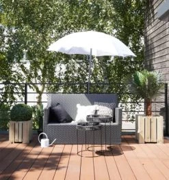 Jardipolys Pots, Cache-pots Et Jardinières D'extérieur Bac à Fleurs Carré En Pin - 33cm -Parasols Soldes Magasin bac a fleurs carre en pin 33cm 5