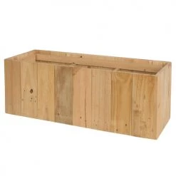 Beliani Pots, Cache-pots Et Jardinières D'extérieur Bac à Fleurs En Bois 66x24x24 -Parasols Soldes Magasin bac a fleurs en bois 66x24x24 2