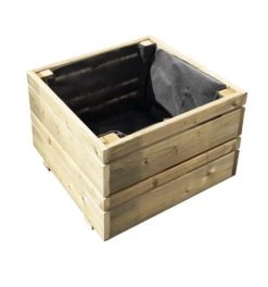 Jardipolys Pots, Cache-pots Et Jardinières D'extérieur Bac à Fleurs En Bois De Pin Carré L-33cm