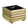 Jardipolys Pots, Cache-pots Et Jardinières D'extérieur Bac à Fleurs En Bois De Pin Carré L-40cm -Parasols Soldes Magasin bac a fleurs en bois de pin carre l 40cm