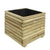 Jardipolys Pots, Cache-pots Et Jardinières D'extérieur Bac à Fleurs En Bois De Pin Carré L-50cm -Parasols Soldes Magasin bac a fleurs en bois de pin carre l 50cm