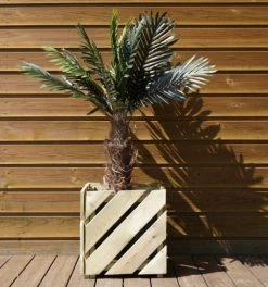 Jardipolys Pots, Cache-pots Et Jardinières D'extérieur Bac à Fleurs En Bois De Pin L-40cm -Parasols Soldes Magasin bac a fleurs en bois de pin l 40cm 2