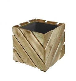 Jardipolys Pots, Cache-pots Et Jardinières D'extérieur Bac à Fleurs En Bois De Pin L-40cm