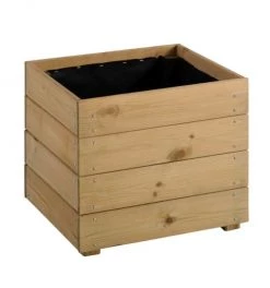 Jardipolys Pots, Cache-pots Et Jardinières D'extérieur Bac à Fleurs En Bois De Pin Modulable L-40cm