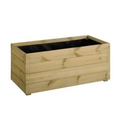 Jardipolys Pots, Cache-pots Et Jardinières D'extérieur Bac à Fleurs En Bois De Pin Modulable L-80cm