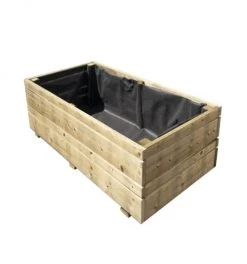 Jardipolys Pots, Cache-pots Et Jardinières D'extérieur Bac à Fleurs En Bois De Pin Rectagulaire L-80cm