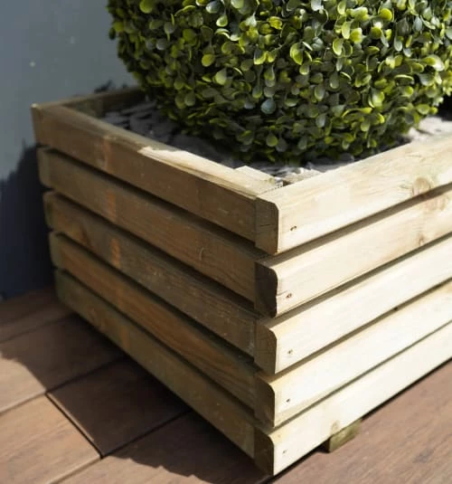 Jardipolys Pots, Cache-pots Et Jardinières D'extérieur Bac à Fleurs En Bois De Pin Rectangle L-80cm 4 Jardipolys Pots, Cache-pots Et Jardinières D'extérieur Bac à Fleurs En Bois De Pin Rectangle L-80cm – Image 2