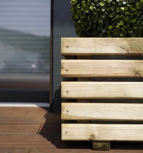 Jardipolys Pots, Cache-pots Et Jardinières D'extérieur Bac à Fleurs En Bois De Pin Rectangle L-80cm 5 Jardipolys Pots, Cache-pots Et Jardinières D'extérieur Bac à Fleurs En Bois De Pin Rectangle L-80cm – Image 3