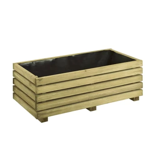 Jardipolys Pots, Cache-pots Et Jardinières D'extérieur Bac à Fleurs En Bois De Pin Rectangle L-80cm 3 Jardipolys Pots, Cache-pots Et Jardinières D'extérieur Bac à Fleurs En Bois De Pin Rectangle L-80cm