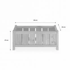 Alice's Garden Pots, Cache-pots Et Jardinières D'extérieur Bac à Fleurs En Bois Rectangulaire 65x30cm 20 L -Parasols Soldes Magasin bac a fleurs en bois rectangulaire 65x30cm 20 l 2