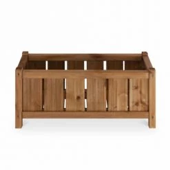 Alice's Garden Pots, Cache-pots Et Jardinières D'extérieur Bac à Fleurs En Bois Rectangulaire 65x30cm 20 L