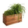 Jardipolys Pots, Cache-pots Et Jardinières D'extérieur Bac à Fleurs En Bois Teinté Marron L-100cm