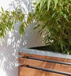 Jardipolys Pots, Cache-pots Et Jardinières D'extérieur Bac à Fleurs En Bois Teinté Marron L-50cm -Parasols Soldes Magasin bac a fleurs en bois teinte marron l 50cm 4