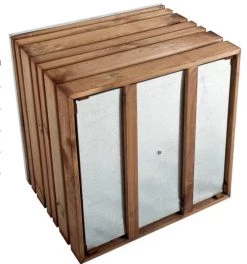 Jardipolys Pots, Cache-pots Et Jardinières D'extérieur Bac à Fleurs En Bois Teinté Marron L-60cm -Parasols Soldes Magasin bac a fleurs en bois teinte marron l 60cm 1