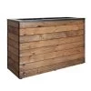 Jardipolys Pots, Cache-pots Et Jardinières D'extérieur Bac à Fleurs Rectangle Acier Noir Et Bois De Sapin épicéa -Parasols Soldes Magasin bac a fleurs rectangle acier noir et bois de sapin epicea