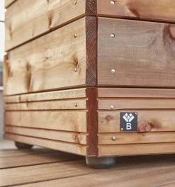 Jardipolys Pots, Cache-pots Et Jardinières D'extérieur Bac à Fleurs Rectangle Acier Noir Et Bois De Sapin épicéa -Parasols Soldes Magasin bac a fleurs rectangle acier noir et bois de sapin epicea 4