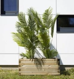 Jardipolys Pots, Cache-pots Et Jardinières D'extérieur Bac à Fleurs Rectangle En Bois De Pin L100cm -Parasols Soldes Magasin bac a fleurs rectangle en bois de pin l100cm 2