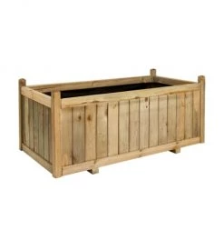 Jardipolys Pots, Cache-pots Et Jardinières D'extérieur Bac à Fleurs Rectangle En Bois De Pin L120cm