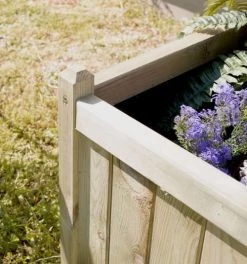 Jardipolys Pots, Cache-pots Et Jardinières D'extérieur Bac à Fleurs Rectangle En Bois De Pin L140cm -Parasols Soldes Magasin bac a fleurs rectangle en bois de pin l140cm 2