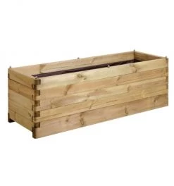 Jardipolys Pots, Cache-pots Et Jardinières D'extérieur Bac à Fleurs Rectangle En Bois De Pin L150cm