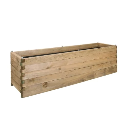 Jardipolys Pots, Cache-pots Et Jardinières D'extérieur Bac à Fleurs Rectangle En Bois De Pin L180cm 3 Jardipolys Pots, Cache-pots Et Jardinières D'extérieur Bac à Fleurs Rectangle En Bois De Pin L180cm