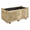 Jardipolys Pots, Cache-pots Et Jardinières D'extérieur Bac à Fleurs Rectangle En Bois De Pin L92cm -Parasols Soldes Magasin bac a fleurs rectangle en bois de pin l92cm