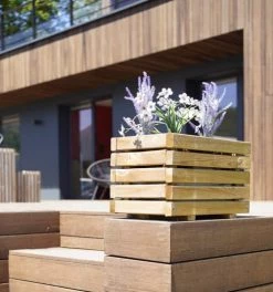 Jardipolys Pots, Cache-pots Et Jardinières D'extérieur Bac à Fleurs Rectangulaire - 40cm -Parasols Soldes Magasin bac a fleurs rectangulaire 40cm 2