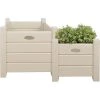 Farm Folklore Pots, Cache-pots Et Jardinières D'extérieur Bacs à Fleurs Carrés En Pin (lot De 2) Blanc -Parasols Soldes Magasin bacs a fleurs carres en pin lot de 2 blanc