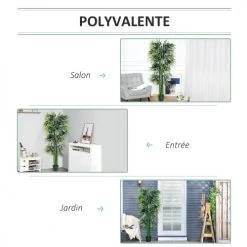Outsunny Plantes D'intérieur Et Fleurs D'intérieur Bambou Artificiel H. 180 Cm Nombreuses Feuilles Pot Inclus -Parasols Soldes Magasin bambou artificiel h 180 cm nombreuses feuilles pot inclus 4