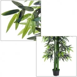 Outsunny Plantes D'intérieur Et Fleurs D'intérieur Bambou Artificiel H. 180 Cm Nombreuses Feuilles Pot Inclus -Parasols Soldes Magasin bambou artificiel h 180 cm nombreuses feuilles pot inclus 5