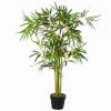Outsunny Plantes D'intérieur Et Fleurs D'intérieur Bambou Artificiel H1,2m