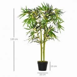 Outsunny Plantes D'intérieur Et Fleurs D'intérieur Bambou Artificiel H1,2m 10 Outsunny Plantes D'intérieur Et Fleurs D'intérieur Bambou Artificiel H1,2m -Parasols Soldes Magasin bambou artificiel h1 2m 2