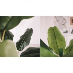 Oviala Plantes D'intérieur Et Fleurs D'intérieur Bananier Artificiel Feuilles En Tissu H180cm -Parasols Soldes Magasin bananier artificiel feuilles en tissu h180cm 5