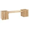 Outsunny Pots, Cache-pots Et Jardinières D'extérieur Banc De Jardin Jardinière Double 2 En 1 Bois Sapin Naturel -Parasols Soldes Magasin banc de jardin jardiniere double 2 en 1 bois sapin naturel