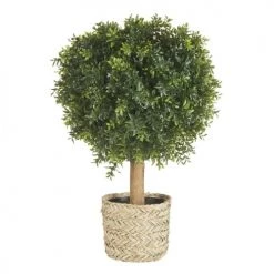 Maisons Du Monde Plantes D'extérieur Artificielles Buis Artificiel Et Pot Noir