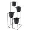 Maisons Du Monde Pots, Cache-pots Et Jardinières D'extérieur Cache-pot 4 Supports En Métal Noir -Parasols Soldes Magasin cache pot 4 supports en metal noir 1000 3 30 200807 1