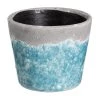 Ixia Pots, Cache-pots Et Jardinières D'extérieur Cache-pot Bleu Bord Ciment En Céramique Vieillie D14cm -Parasols Soldes Magasin cache pot bleu bord ciment en ceramique vieillie d14cm
