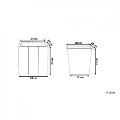 Beliani Pots, Cache-pots Et Jardinières D'extérieur Cache-pot D'extérieur En Bois Solide Bois Clair H24 -Parasols Soldes Magasin cache pot d exterieur en bois solide bois clair h24